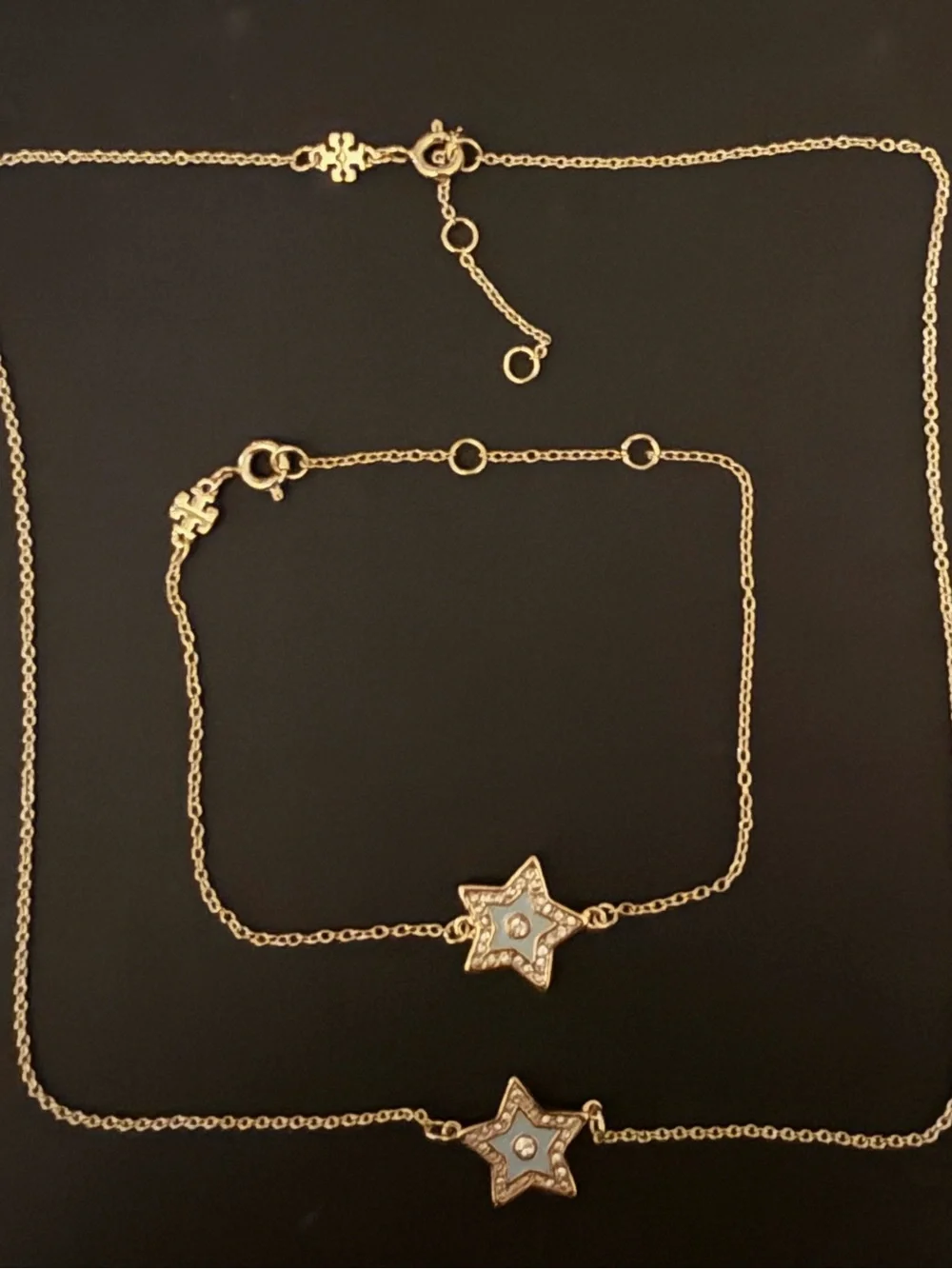 TORY BURCH KIRA STAR NECKLACE & BRACELET BUNDLE